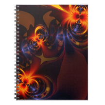 Eyes & Swirls – Amber & Indigo Delight Spiral Note Book
