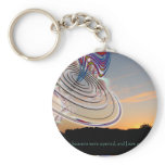 Ezekiel's Wheel at Sunset Key Chain