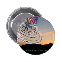Ezekiel's Wheel at Sunset Pinback Buttons