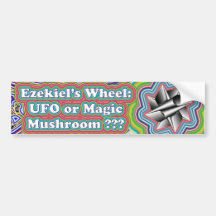 Ezekiel's Wheel UFO bumpersticker Bumper Stickers