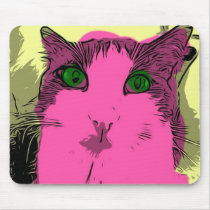Ezra Warhol Cat Mousepad