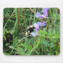 F0002 Bee on Wildflower Mousepad
