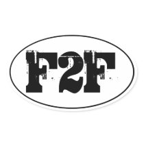 F2F Euro-style Oval Sticker