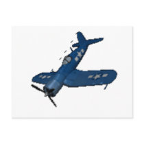 F4U4 CORSAIR IN A DIVE POST CARD