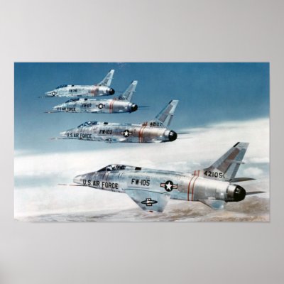 F-100 Super Sabres Poster by AirArsenal