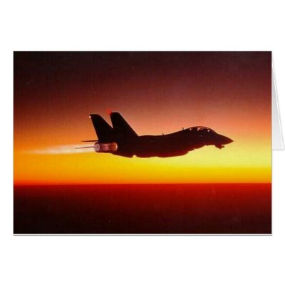 F-14 TOMCAT IN AFTERBURNER GREETING CARDS by ZuluFlight