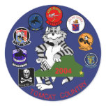 F-14 Tomcat Round Stickers