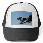 F-16 FALCON IN CAMO TRUCKER HAT