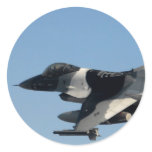 F-16 FALCON IN CAMO ROUND STICKERS