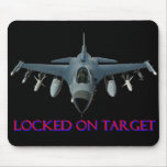 F-16 Falcon Locked on Target Mouse Pads