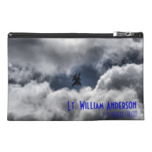 F-16 Fighting Falcon in the Cloudy Sky Travel Accessory Bags