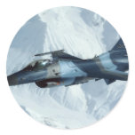 F-16 FIGHTING FALCON ROUND STICKERS