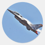 F 16s Jets Fighters Airplanes Round Sticker