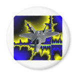 F-22 IN SPACE FRIDGE MAGNET