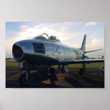 F-86 Sabre Jet on Ramp at Oshkosh Posters