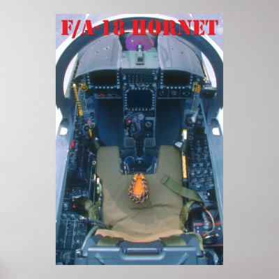 F/A-18 Cockpit Poster by wingsinmotion
