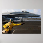 F/A-18C Hornet aboard the USS Dwight D. Eisenhower Poster