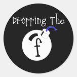 F Bomb Round Stickers