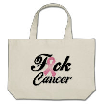 F*CK Breast Cancer Shirts Canvas Bags