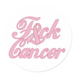 F*ck Cancer Round Sticker