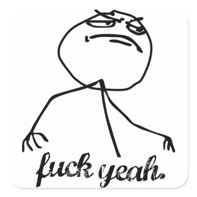 F*ck Yeah Rage meme comic stickers by massappeals