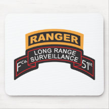 F Co 51st Infantry LRS Scroll, Ranger Tab Mousepad