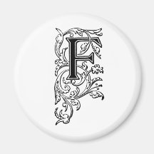 F Decorative Letter Refrigerator Magnets