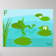 F for Frog Poster