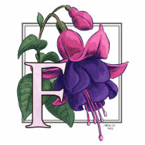 F for Fuchsia Flower Monogram