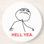 F HELL YEA BEVERAGE COASTERS