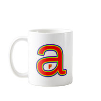 "F in A" Rainbow Coffee Mug