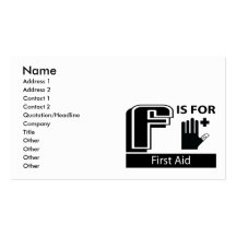 F Is For First Aid Business Cards