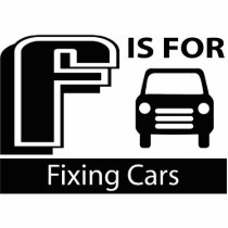 F Is For Fixing Cars Photo Cut Outs