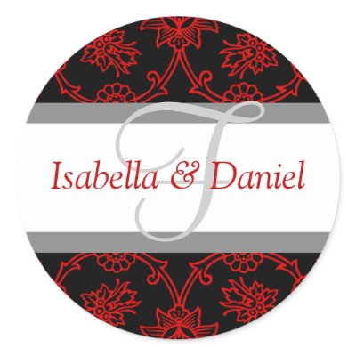 F Monograms For Wedding Invitation Seals by MonogramGifts