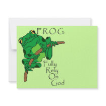 F.R.O.G. Fully Rely On God #1 Invites