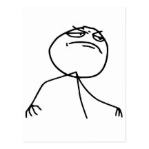 F Yea Rage Face Meme Post Cards