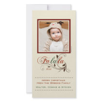 Fa la la - Holiday Photo Card