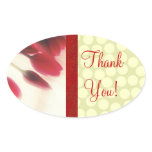 Fab Red with trim & Tulips! Thank You! stickers