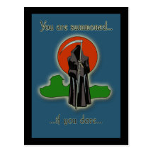 Fab YOU ARE SUMMONED Spooky Party Invitations Post Card