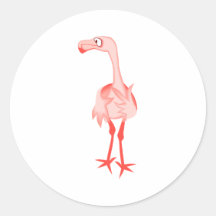 Fabiola Flamingo Round Sticker