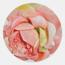 Fabric Roses Coordinating Items Round Stickers