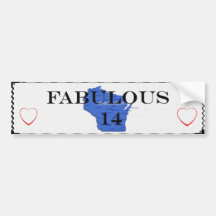 Fabulous 14 bumper sticker