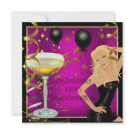 Fabulous 30 30th Pink Gold Black Birthday Party Custom Invites