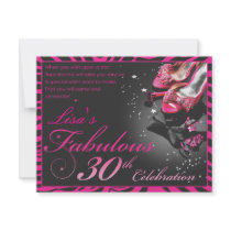 Fabulous 30th! personalized invitation