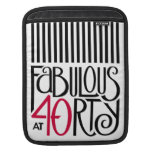 Fabulous 40 black red iPad Sleeve