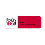 Fabulous 40 black red small Gift Tag Label