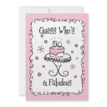 Fabulous 50 Custom Birthday Invitations