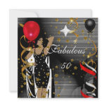 Fabulous 50 Fifty Birthday Party Black Red Stars 3