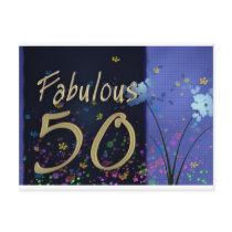 Fabulous 50th Birthday! Post Card