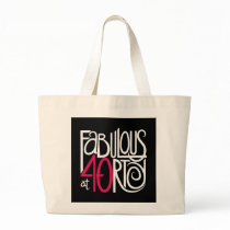 Fabulous at 40rty white Bag